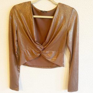 Privy shiny crop top L